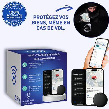 Maison Trace Orbit  (GP90)- Tracker GPS précis sans abonnement (Android/Apple)