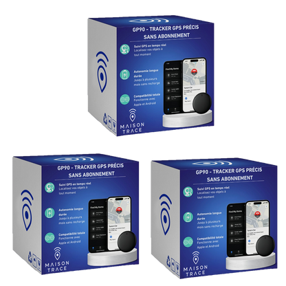 Maison Trace Orbit  (GP90)- Tracker GPS précis sans abonnement (Android/Apple)
