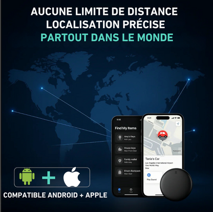 Maison Trace Orbit  (GP90)- Tracker GPS précis sans abonnement (Android/Apple)